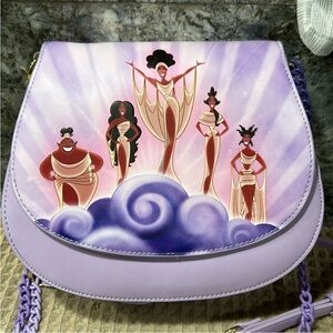 NWT Loungefly Disney Hercules Muses Clouds Crossbody Bag